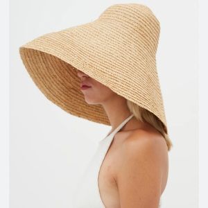 Jacquemus Raffia wide brim sun hat